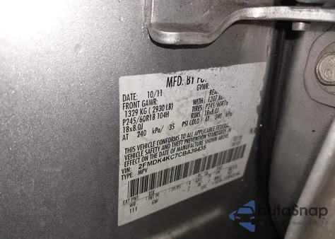 2012 Ford Edge Limited from USA, damaged, VIN 2FMDK4KC7CBA39435